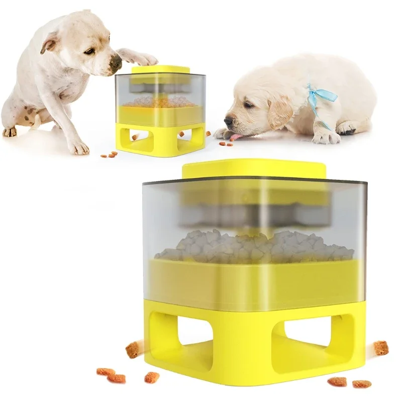 Pet Dogs Catapult Puzzle Training Slow Food Dispenser Feeder Leaking Device Interactive Toy For Cats Dogs Pet Supplies