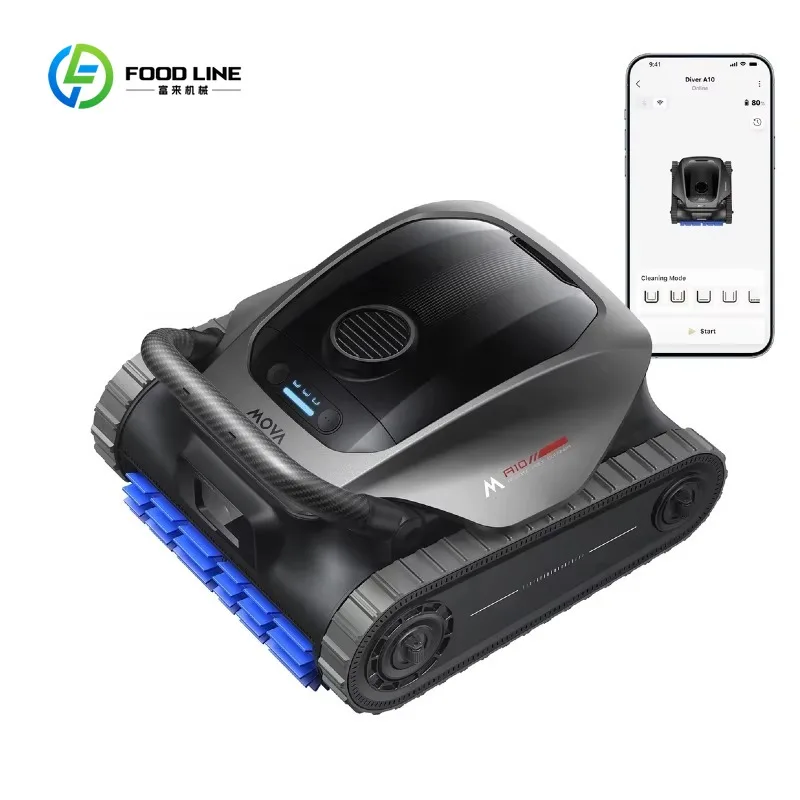 Customized Cordless Robot Pool Vacuum Cleaner Wall Climb Double-Pass Waterline Scrub AI Edge Path Plan Auto Parking