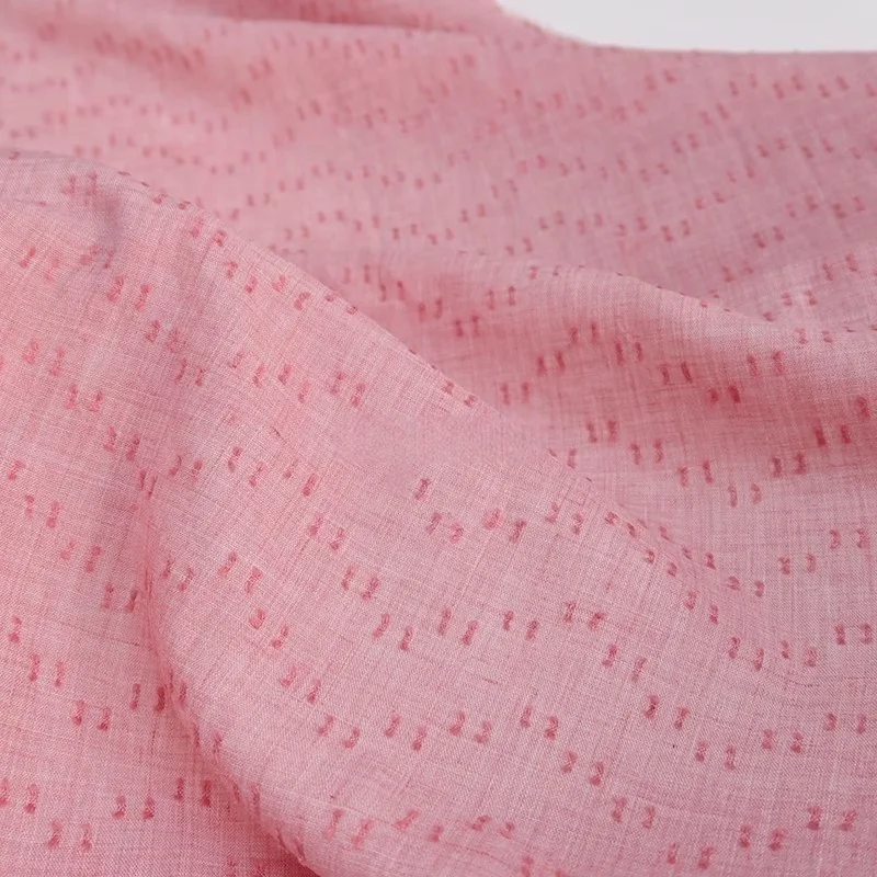 

50x140cm Summer vintage jacquard dotted pompom fabric hairband dress applique DIY handmade fabric