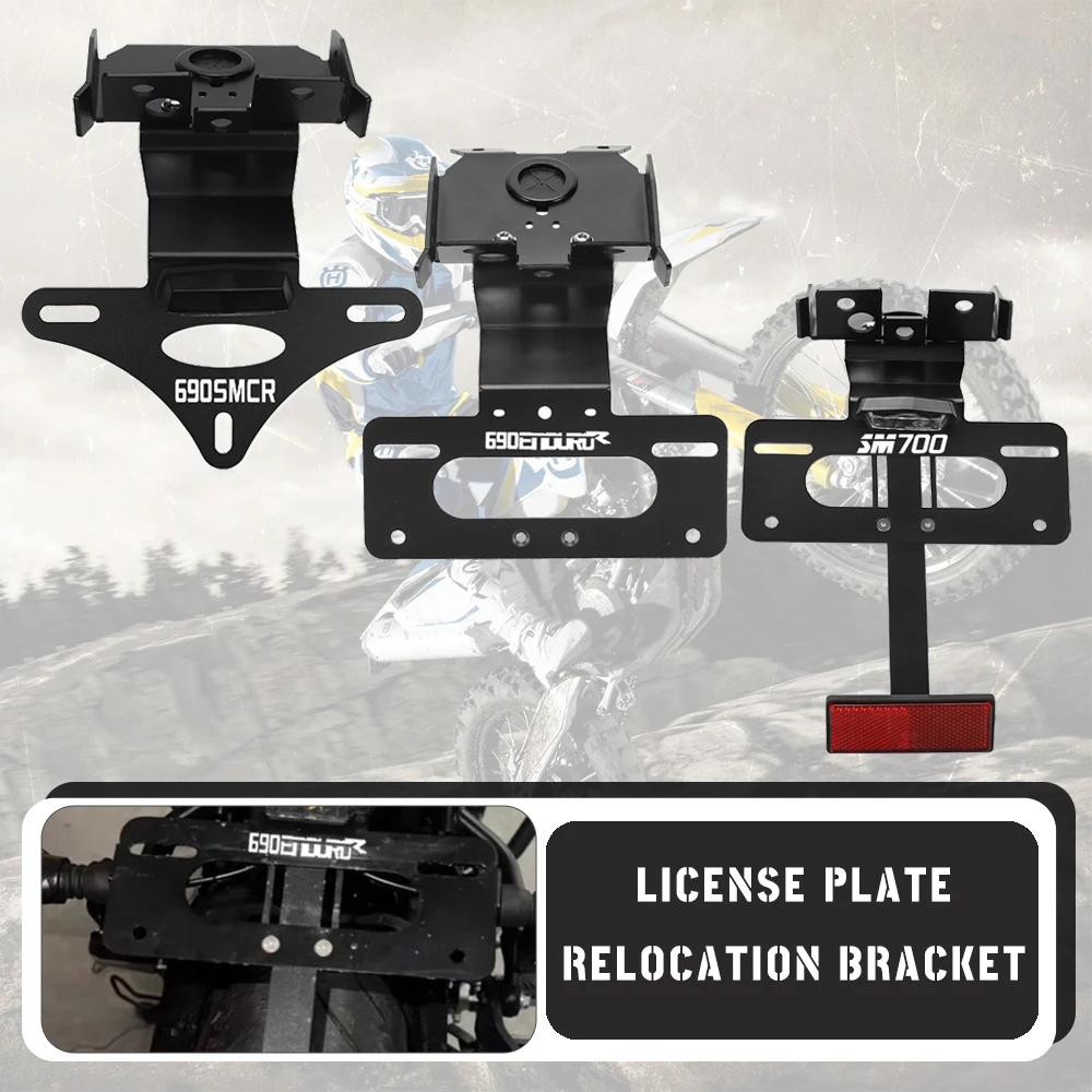 

ДЛЯ 690SMCR 690 SMC R ABS 690 Enduro R/ABS 2019-2024 2023 2022 Держатель номерного знака Fender Eliminator Tail Tidy LED Light