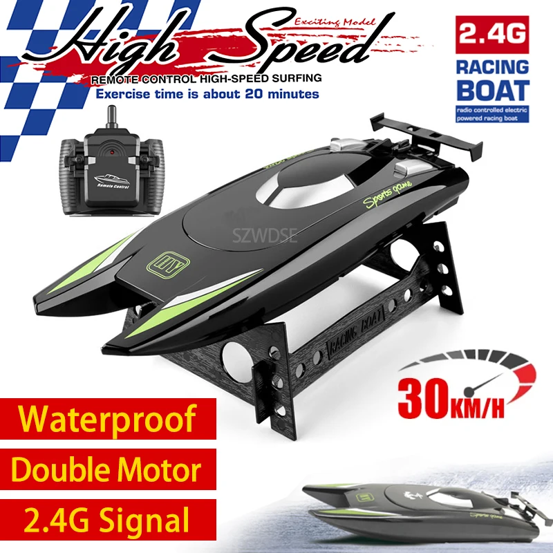 

30km/h High Speed Racing Boats Rc Boat Dual Motor 2.4Ghz Professional Remote Control Model Speedboat VS WLtoys WL916 Toys