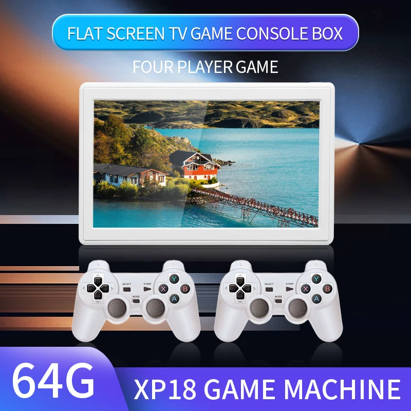 AMPOWN XP18 consola de juegos de TV salida HDMI pantalla de 7 pulgadas batería de 4000mAh consola de vídeo portátil controlador inalámbrico compatible con simulador