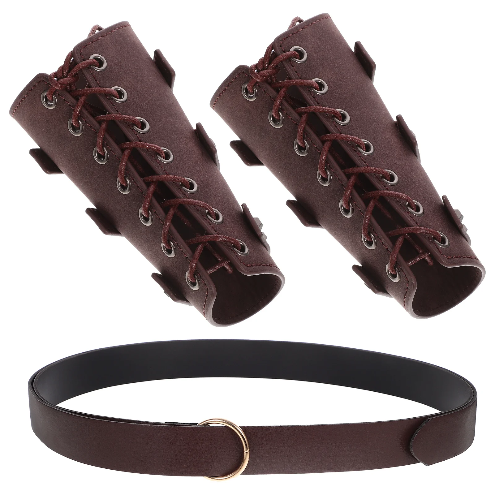 1 conjunto de protetores de braço cinto medieval renascentista acessórios traje para adultos viking cosplay masculino feminino cinto vintage