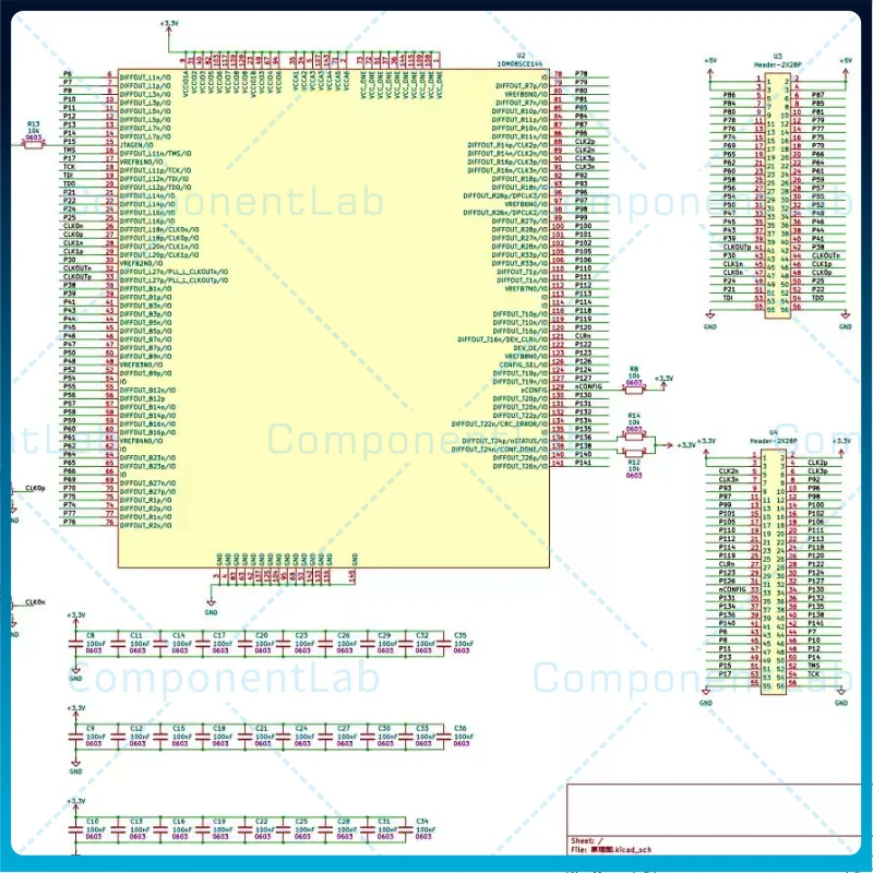 10M08SCE144 MAX10 FPGA CPLD Core Board Altera Learning Experiment Development Board