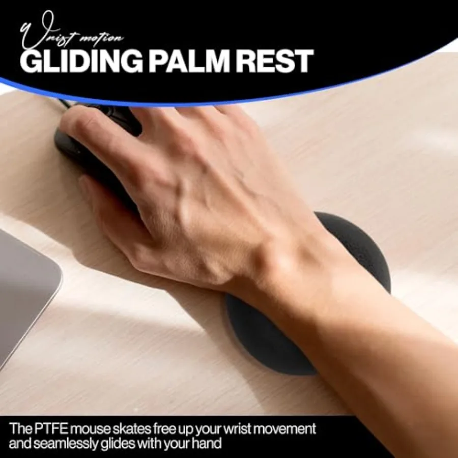 Comfy Glide Palm/Wrist Rest - Smooth Gliding Left and Right-Hand Ergonomic Memory Foam Wrist Support for Mouse or Keyboard - An view 3