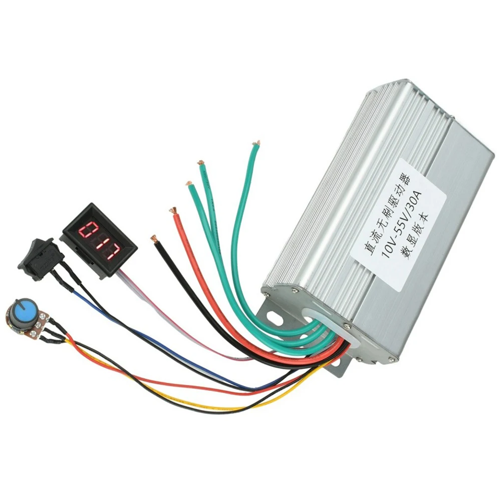 

0-100% Digital Display Motor Speed Governor 30A DC10-55V Brushless Motor Speed Regulator Forward And Reverse Controller No Hall