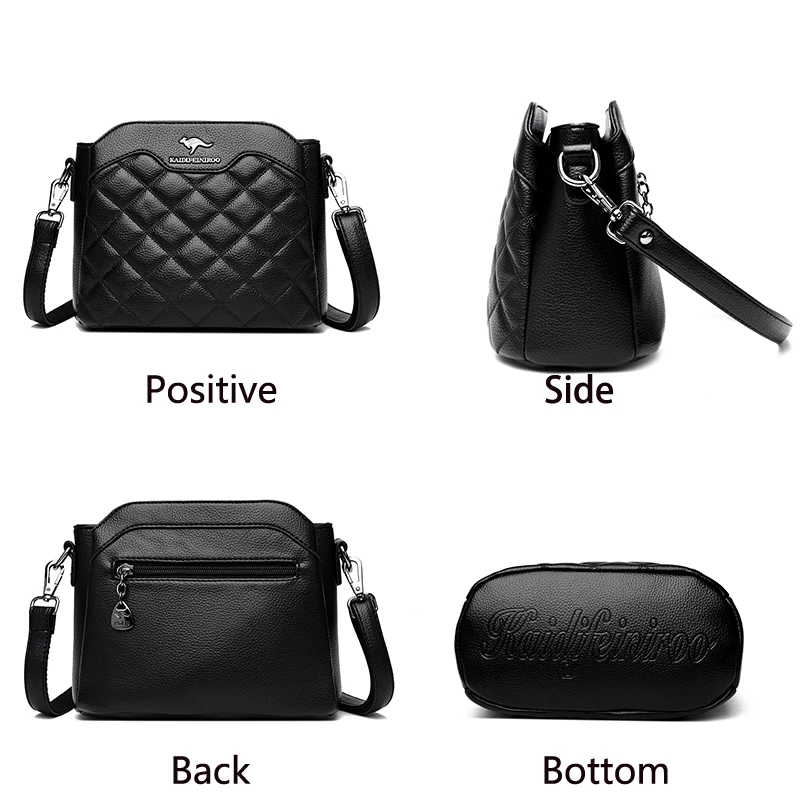 Bolsa de couro crossbody para mulheres, alta qualidade, bolsas de ombro, bolsa feminina de luxo, moda