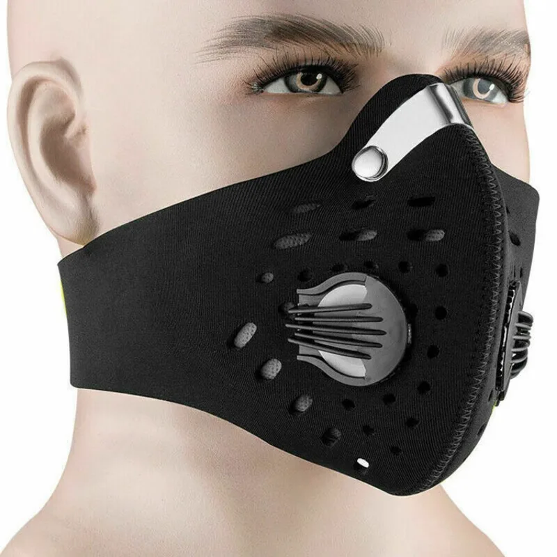 Outdoor Sports Reusable Face Masks For Men Dustproof Masks Activated Carbon Dust Mask With Extra Filter Cotton Halloween Cosplay