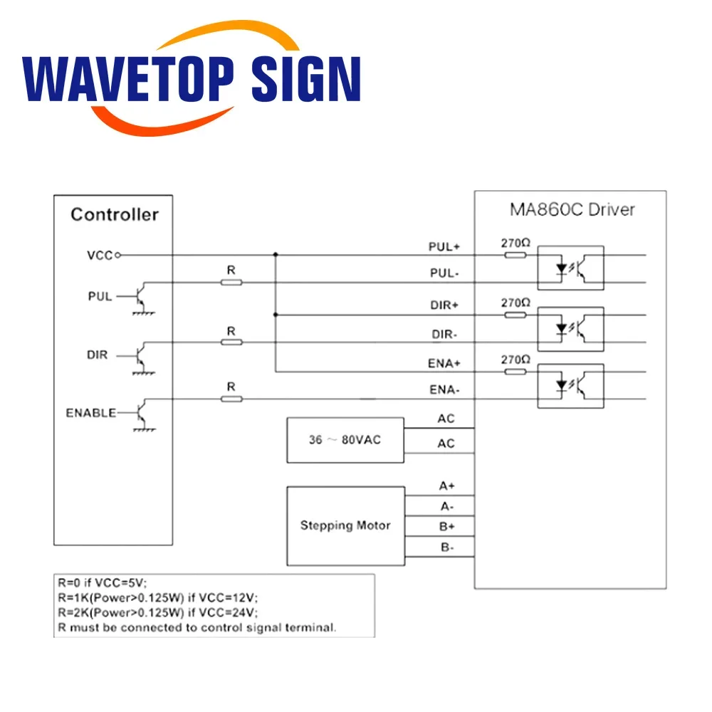 SignkoRay LeadShine Stepper Motor Driver MA860C 2Phase 20-70VAC 30-100VDC for Co2 Laser Engraving and Cutting Machine