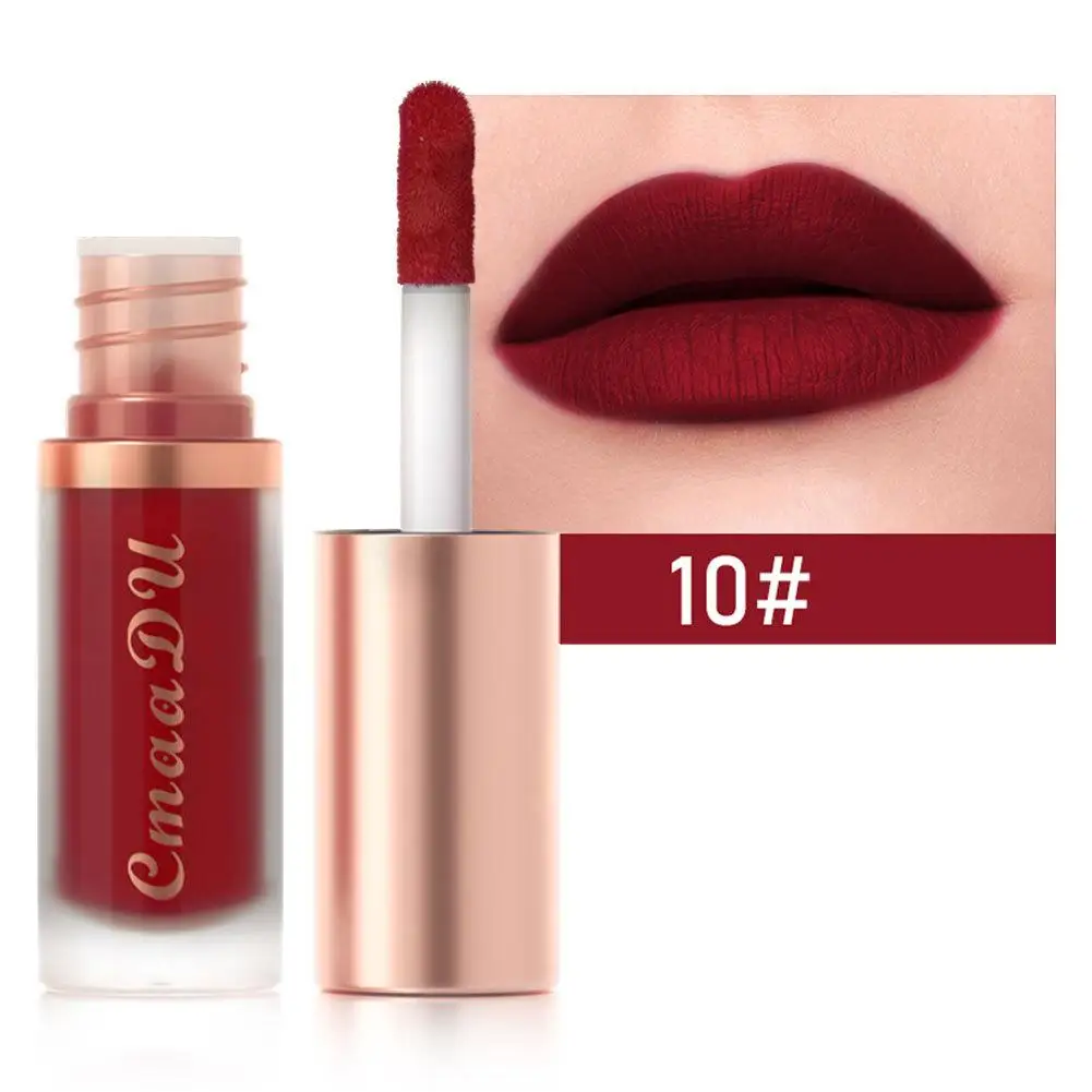 1pcs Waterproof Matte Velvet Lip Glaze Moisturizing Lasting Fade Easy Lip Long Non-stick Lipstick Gloss Not Makeup Cup To B1V9