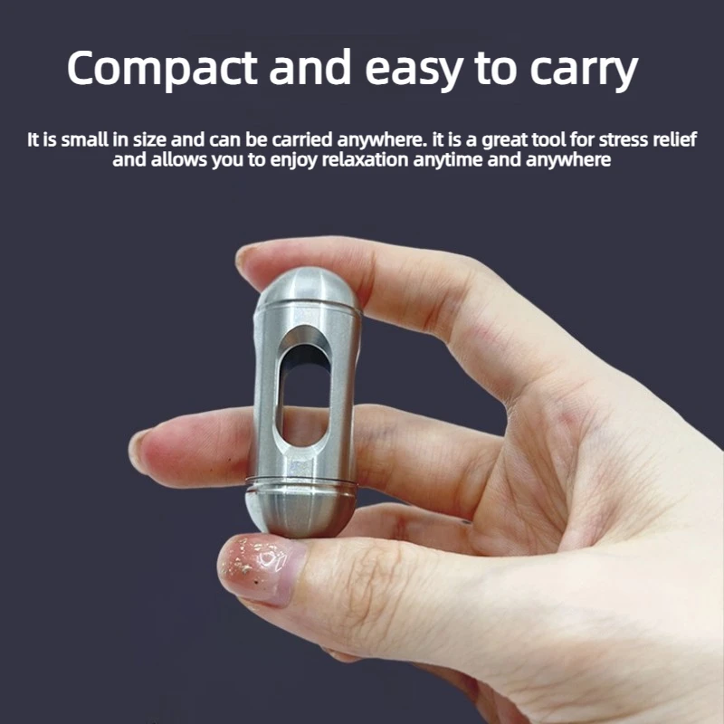 NDEDC Snap Bead Draagbare CNC-gefreesde roestvrijstalen fidget spinner bureau-stressverlichter