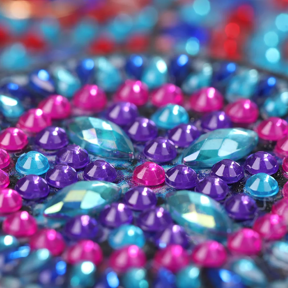 1คู่ DIY ภาพวาดเพชรสตั๊ดต่างหูผู้หญิงของขวัญหู Dangles Mandala รูปแบบเย็บปักถักร้อยพิเศษรูปร่างต่างหู Handmade Art