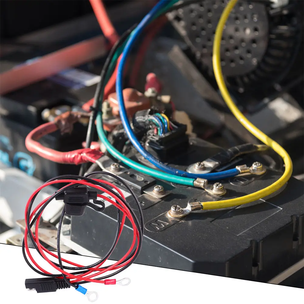 1Pcs Dual Sae Interfaces Cable High Conductivity Copper ABS PVC Motorcycle Battery Charger Extension Cord Sae Connection Lead