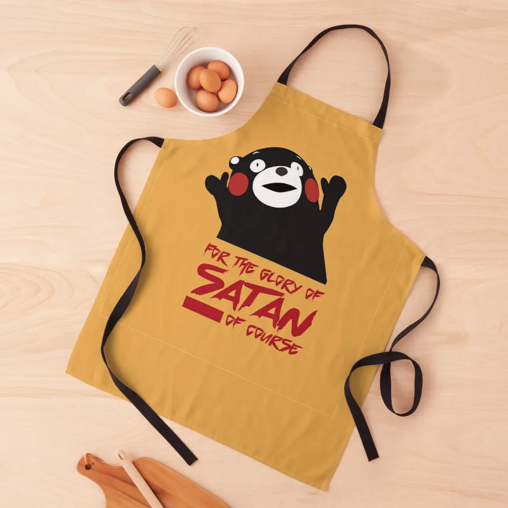 For the glory of satan, kumamon Apron Woman kitchen apron apron women waterproof kitchen apron for women