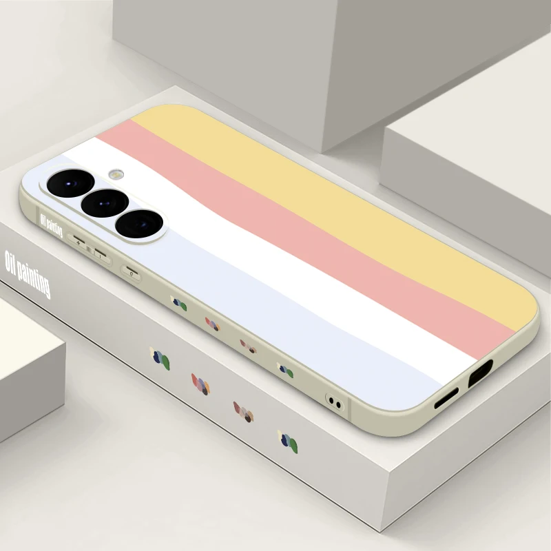 Colored Stripes Print Soft TPU Phone Case For Samsung Galaxy S26 S25 S24 Ultra S23 S25 FE A57 A17 A56 A55 A37 A36 A16 A35 Cover