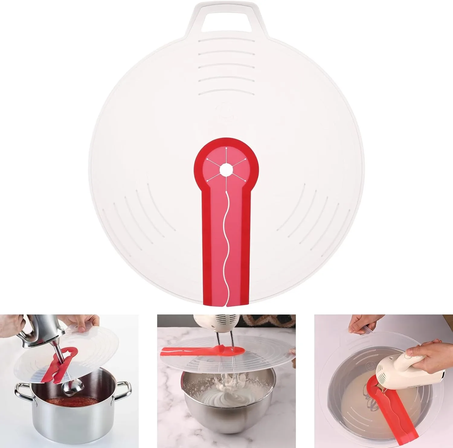 Hand Mixer Splatter Guard Bowl Covers Kitchen Antis Splashs Screen Silicone Shield Egg Mixing Aid Cooking Blenders Covers Home *