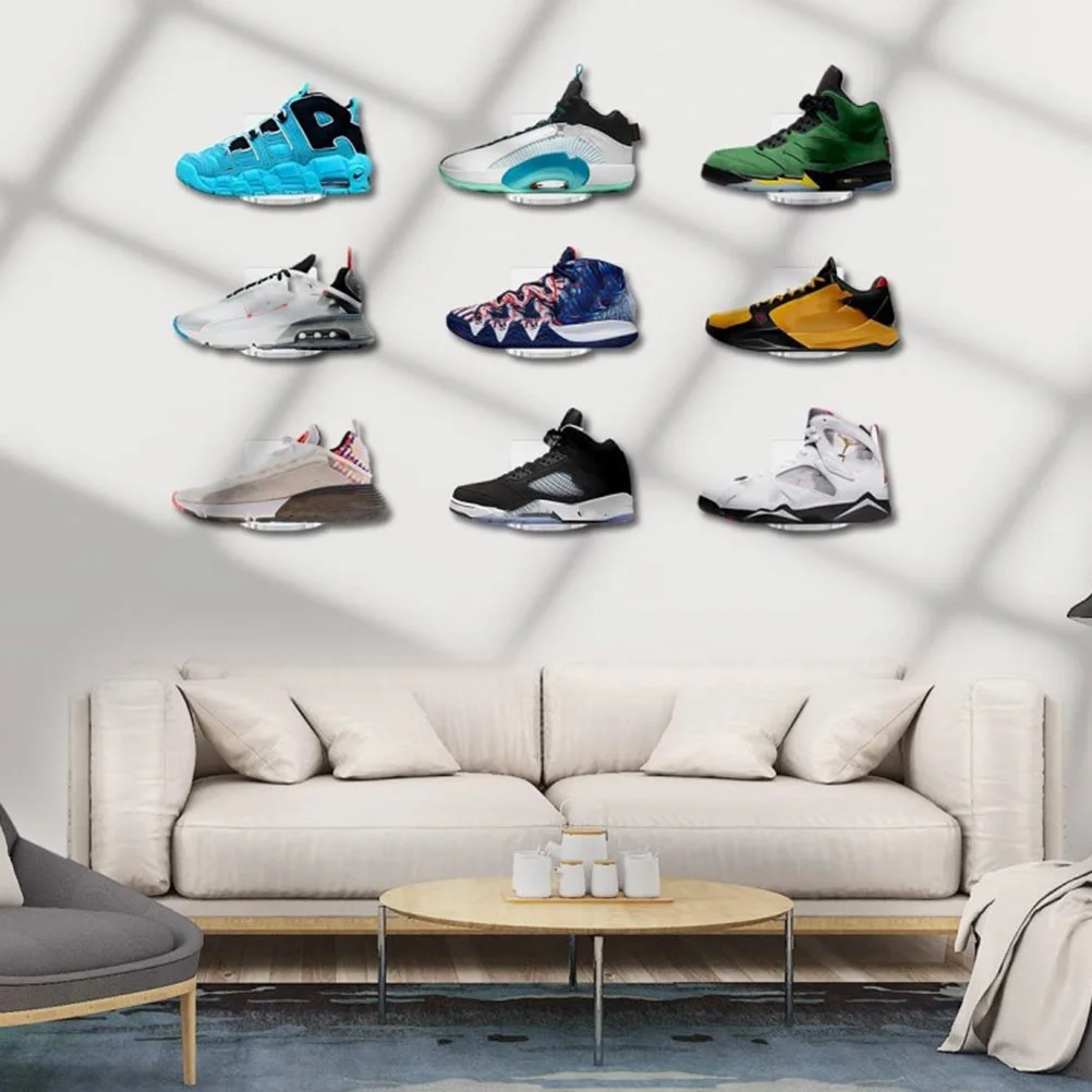 Sneakers Display Acrylic Shoe Shelf Transparent Rack Racks For Basketball Shoes