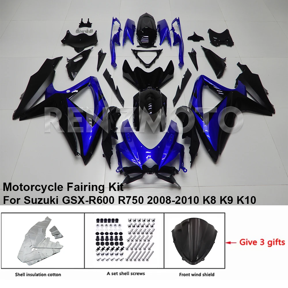 

S0608-105a Motorcycle Fairing Set Body Kit Plastic For Suzuki GSX-R600 R750 2008-2010 K8 K9 Accessories ABS Injection Bodywork