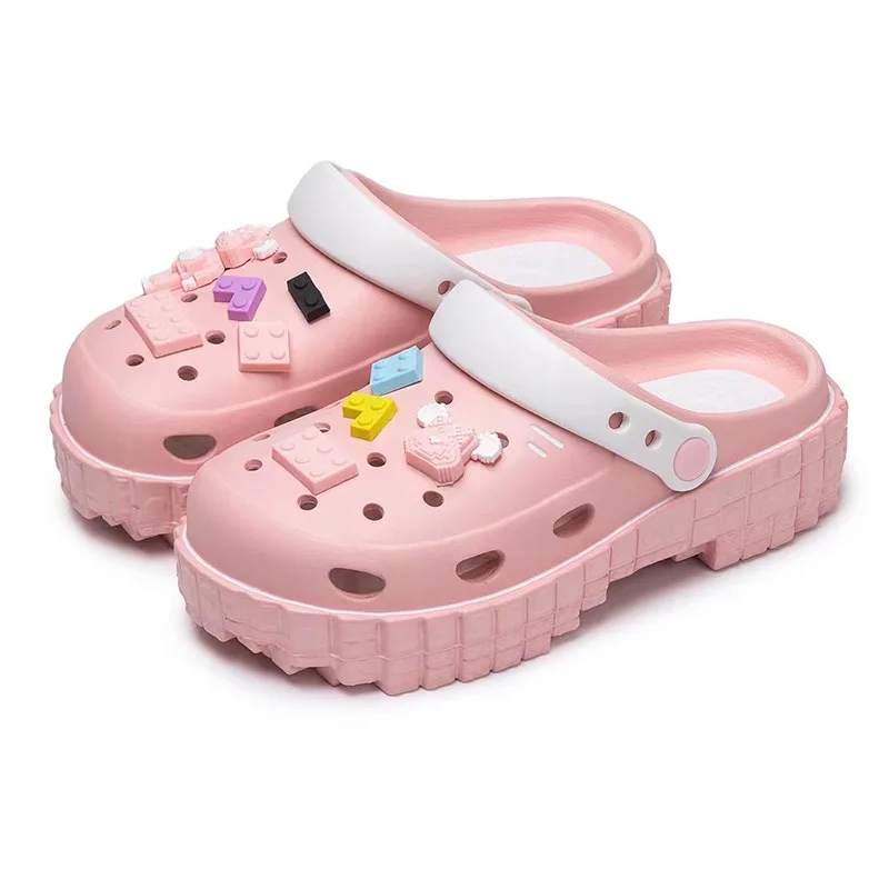 Women Clogs Summer Women Sandals Thick Bottom Home Slides Soft EVA Dry Wedges Platform Garden Shoes Beach Sandals Home Slippers