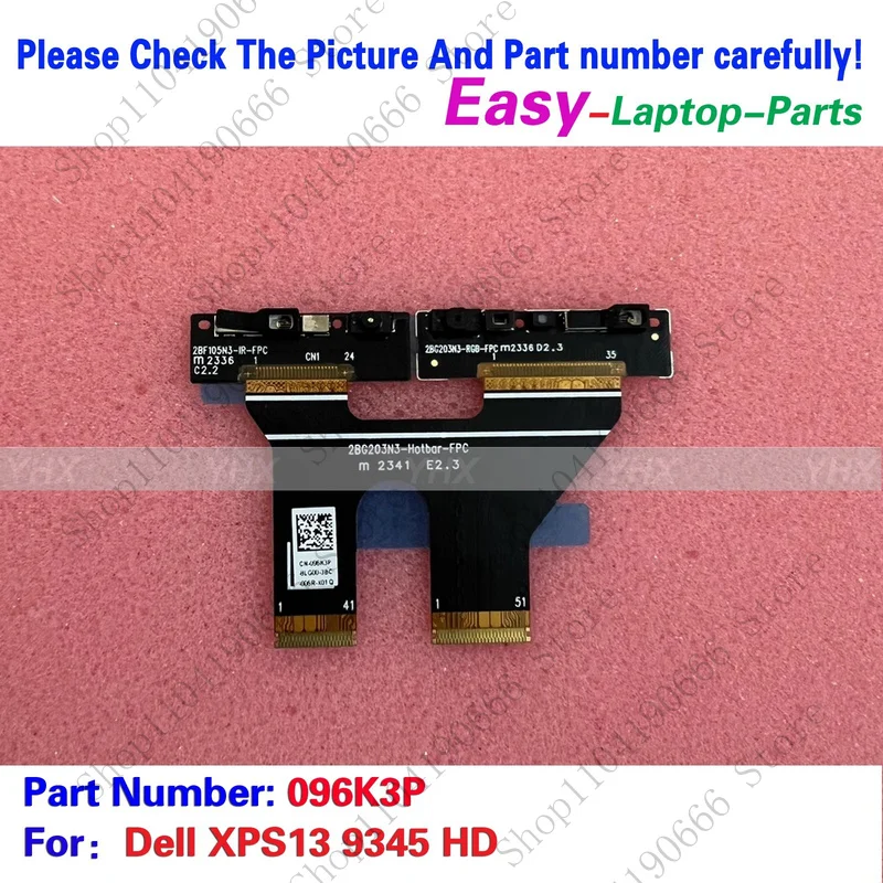 

Notebook computer components New For Dell XPS13 9345 HD Dual Camera Module 096K3P.