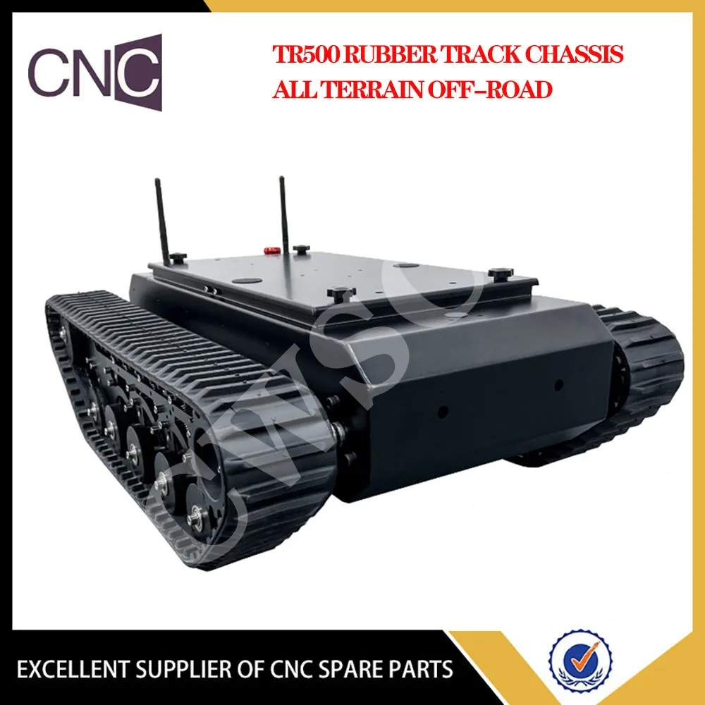 TR500 rubber track chassis, all-terrain off-road, outdoor shooting patrol robot, load 50kg+, support secondary development