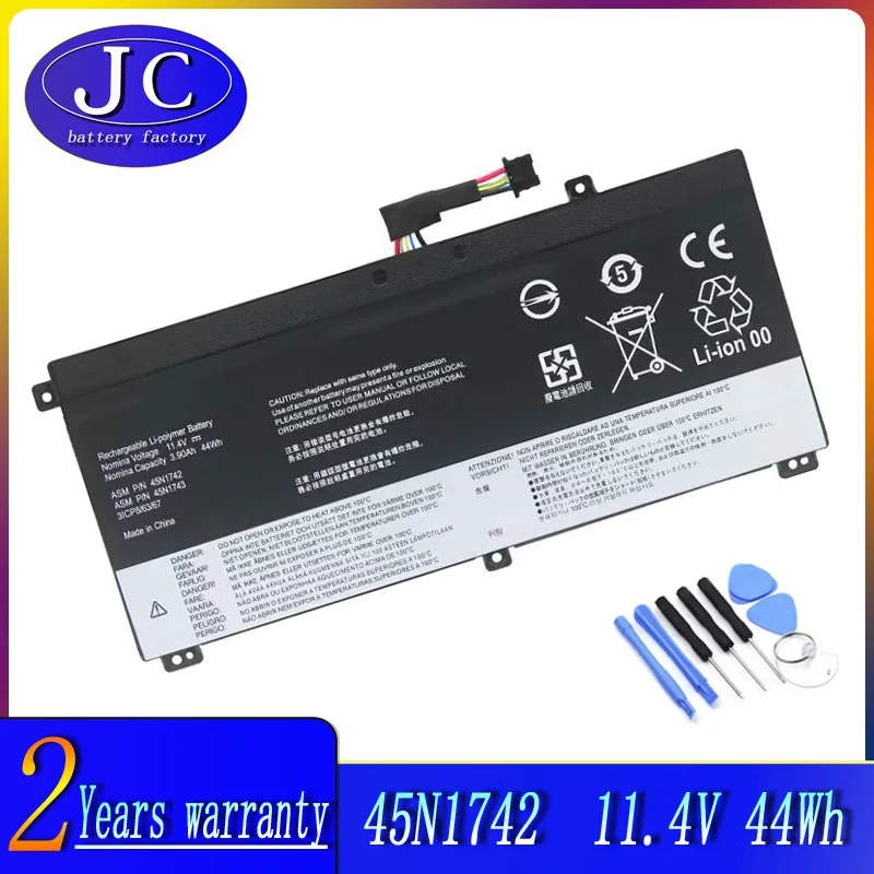 

JCLJF high quality 11.4V 44WH New Laptop Battery 45N1740 For Lenovo Thinkpad T550 T550S W550 W550S T560 45N1741 45N1742 45N1743