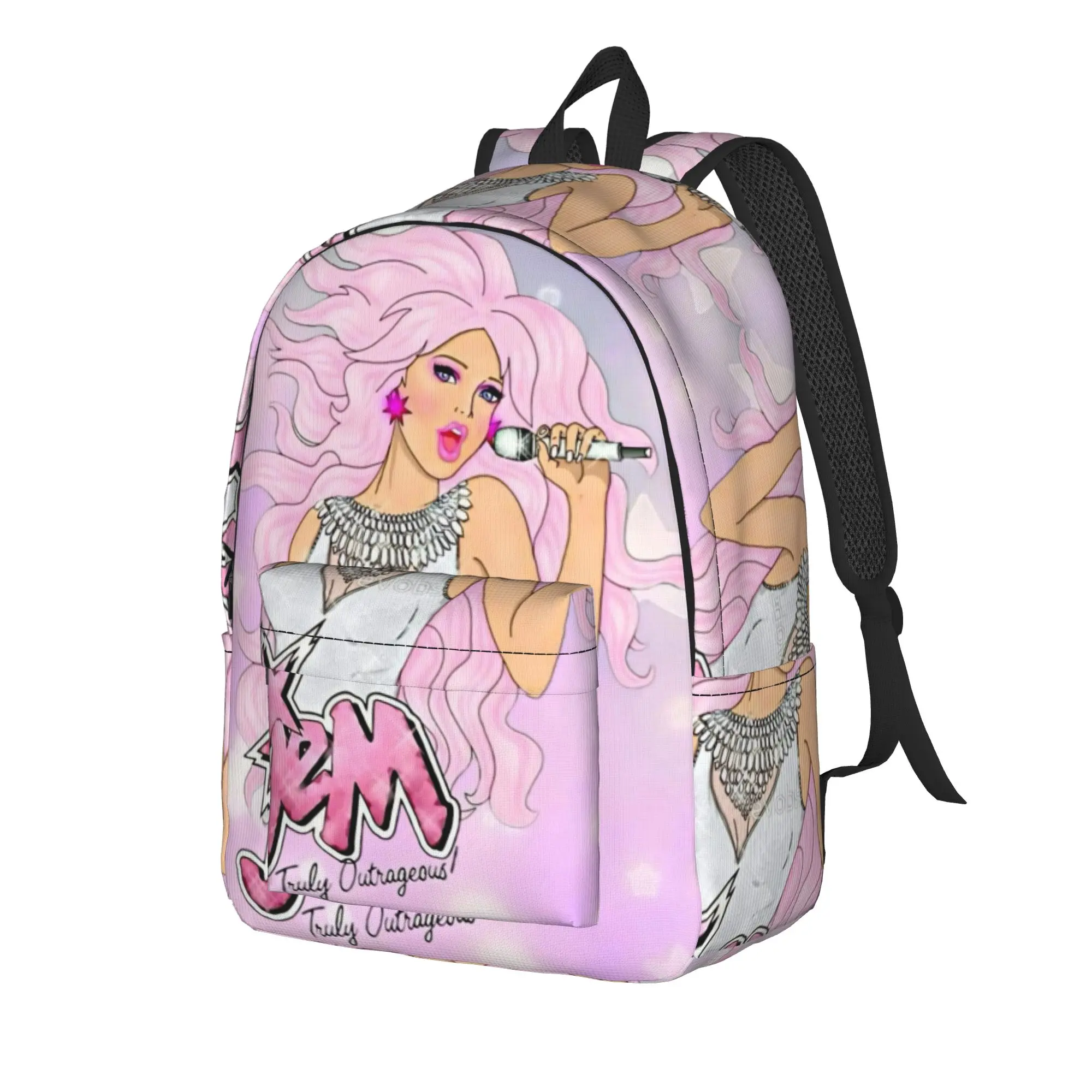 Jem And The Holograms Teenage Backpack Lightweight High School Business  Daypack for Men Women Laptop Canvas Bags