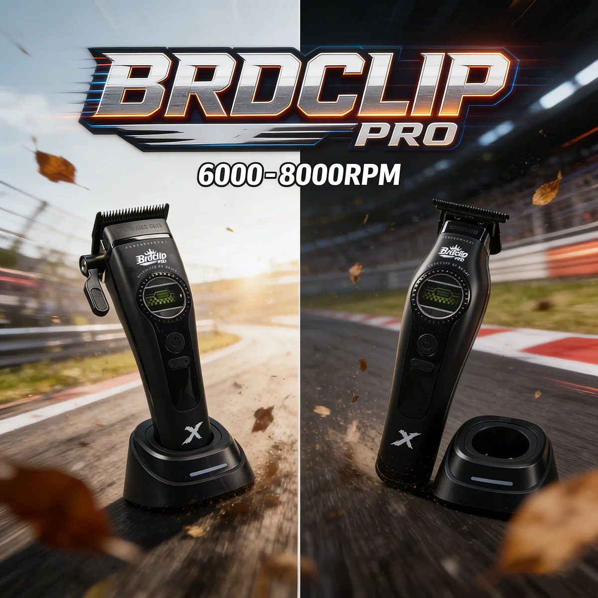 Professional Hair Clipper BRDCLIP Salon Kit 6000RPM-8000RPM Outer-Rotor Brushless Motor DLC Blade Trimmer Hgih Speed Motor