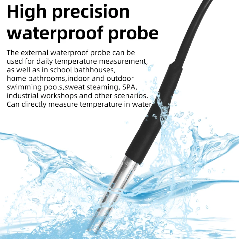 

IP67 Waterproof Temp Humidity Probe High Sensitivity Sensor Probe for Industrial Aquarium Greenhouse Farming Environment Monitor
