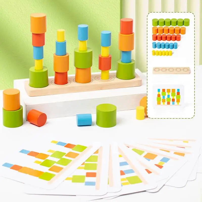 Wooden Balance Building Blocks Balancing Wood Stacking Blocks Multifunctional Preschool Learning Activities Montessori Learning