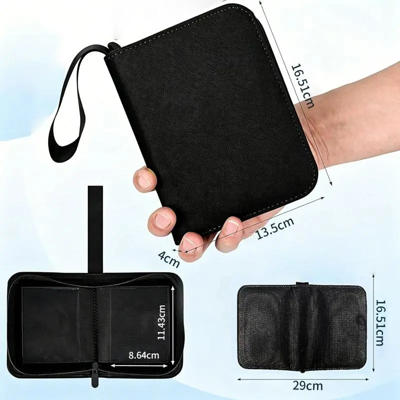 Waterproof PU Leather Side Load Zipper Card Binder 40 Slots Album For 3x4 TCG Game Sport Cards Storage Bag view 6