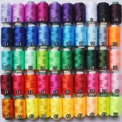 50PCS/lot 150m/roll Multicolor Ice Silk Embroidery Thread Sewing Embroidery Cross Stitch Silk Threads Embroidery Line