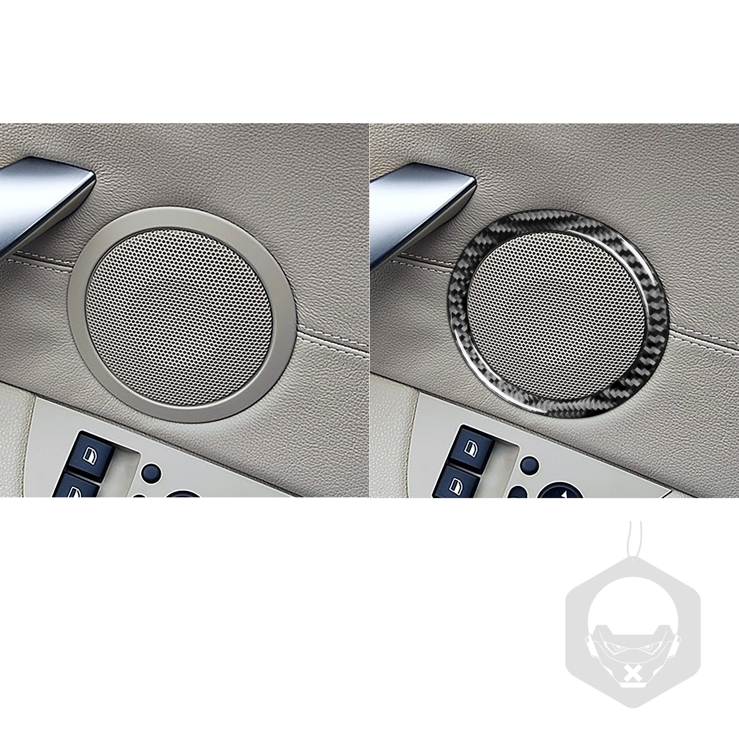 For BMW Z4 E85 E86 2003-2008 Carbon Fiber Door Speaker Horn Panel Trim Cover Car Interior Accessories Decorative Stickers - view 2