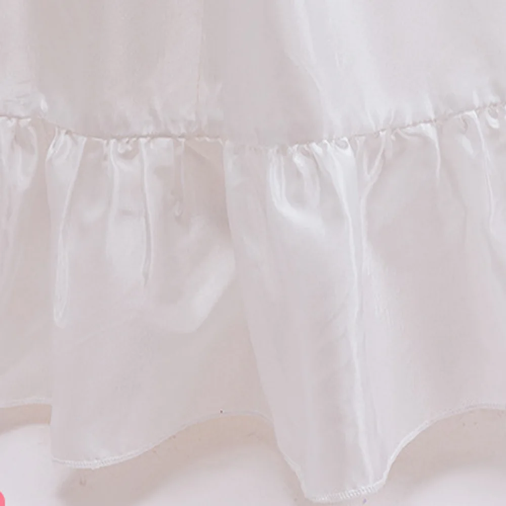 Terror-Puppe Annabelle Kostüm, gruseliges Film-Cosplay, weißes langärmeliges Prinzessinnenkleid mit roter Rose an der Taille, Halloween-Robe für Mädchen und Kinder – Detail 8
