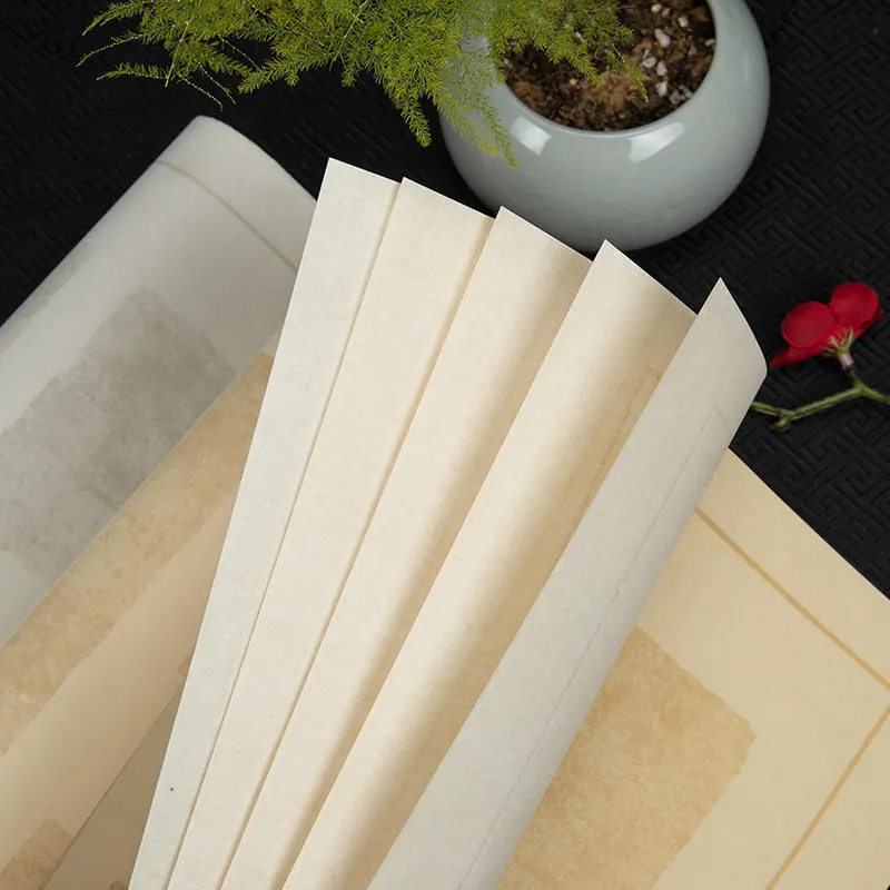 Chinese Xuan Paper Semi Raw Rice Paper For Chinese Calligraphy Traditional Ink Painting Writing Practice Art Stationary Supplies