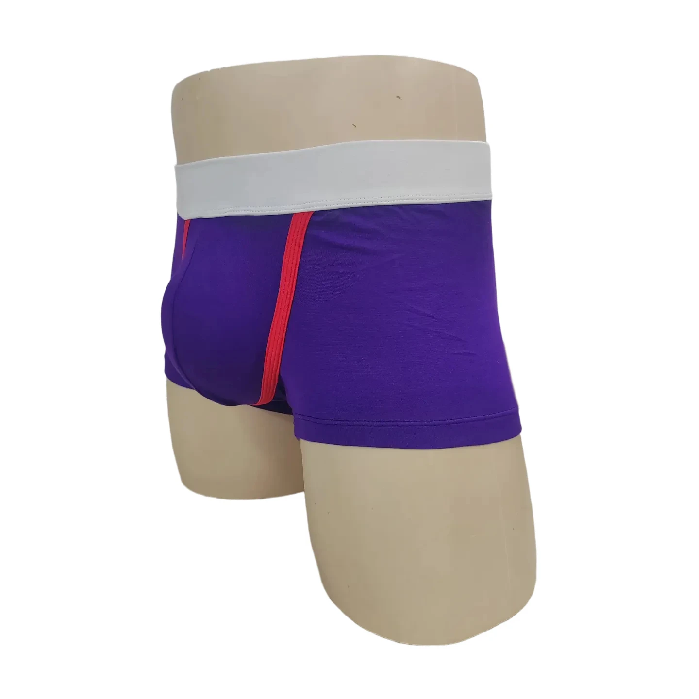 BOYTHOR Men's Straight-Crotch Underwear with Solid Color Wide Belt for Home Use and Couple Use