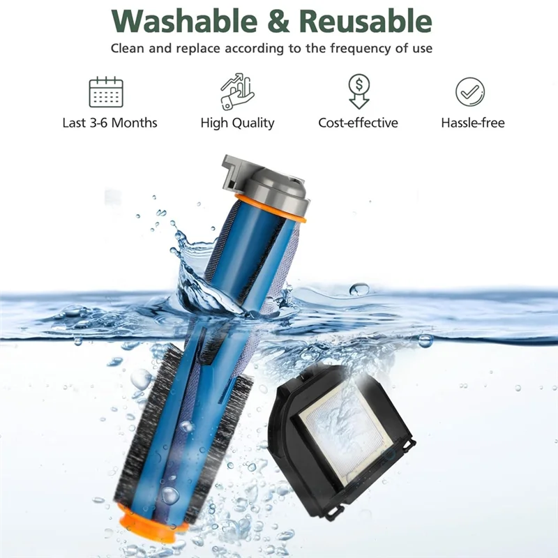 A36T-For Shark RV2310AE Matrix Robot Vacuum Cleaner Main Side Brush HEPA Filters Vacuum Replacement Parts