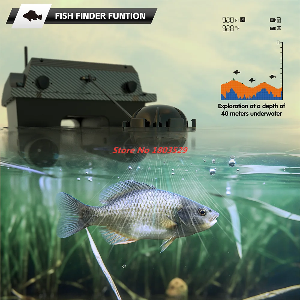 800M 3KG Load 180 GPS Point GPS Fishing Bait Boat Auto Return GPS Sonar Fish Finder 12V Powerful Carp Fishing RC Nesting Boats