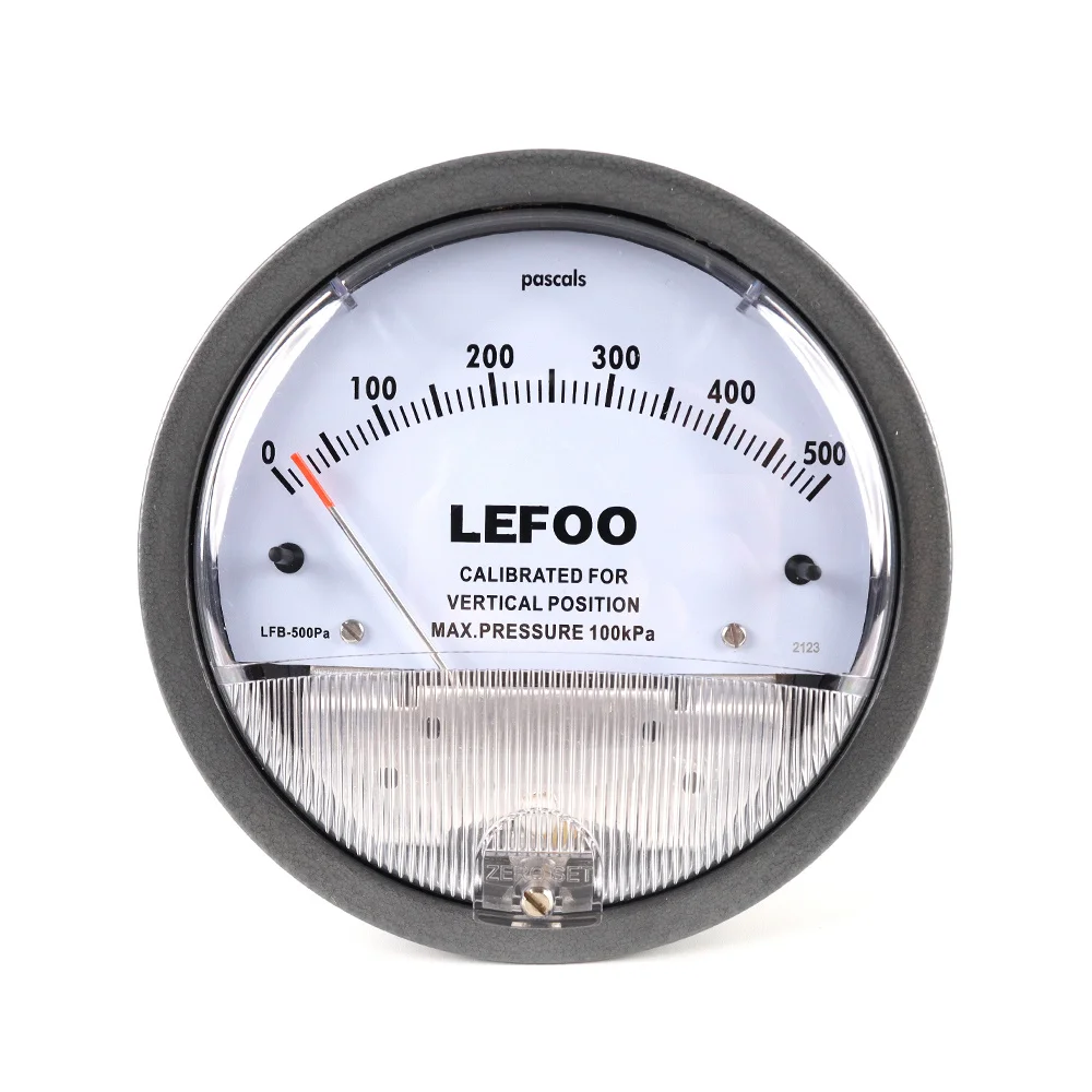 LEFOO LFB Industrial Manometer Mechanical Differential Pressure Gauge Accuracy 0.5% 0-30PA~0-30KPA