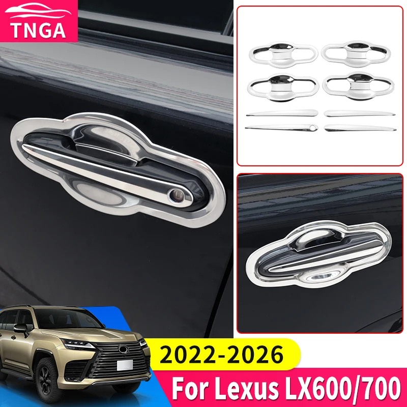 

Для Toyota 2022-2025 Lexus LX600 LX700 600, крышка дверной ручки автомобиля, защита от царапин из нержавеющей стали, внешняя отделка