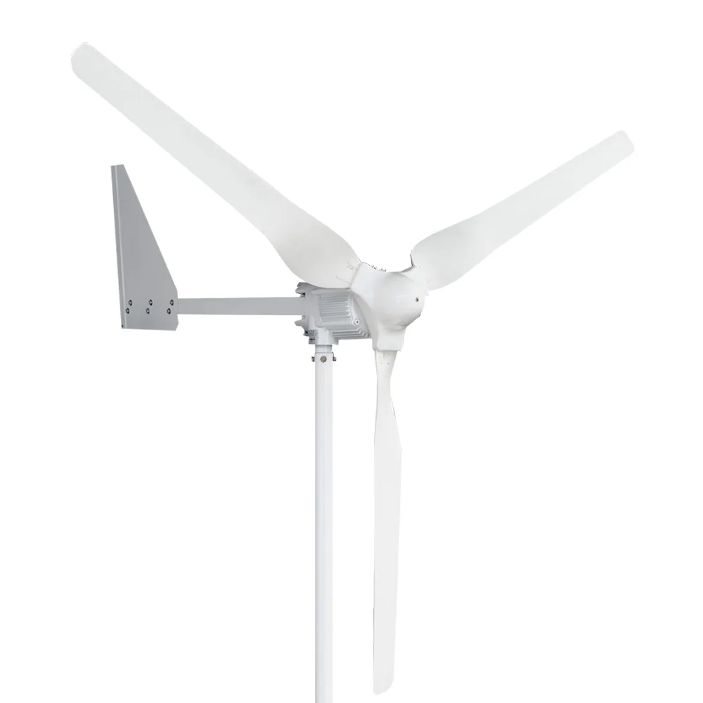 1000W/1500W/2000W Wind Turbine Generator 24V/48V Low Wind Speed Start 5 Blade Windmill Permanent Magnet Wind Power Generator Kit