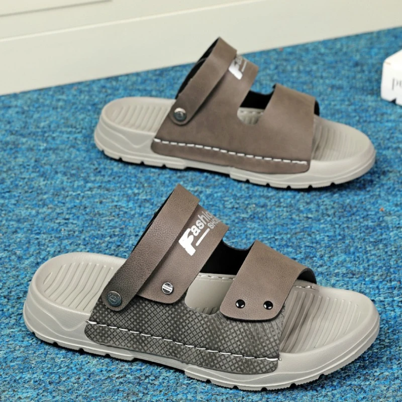 شباشب عصرية جديدة صيفية رائعة للرجال على الموضة، صنادل كاجوال خفيفة الوزن وقابلة للتنفس للاستخدام على الشاطئ والخارج #5