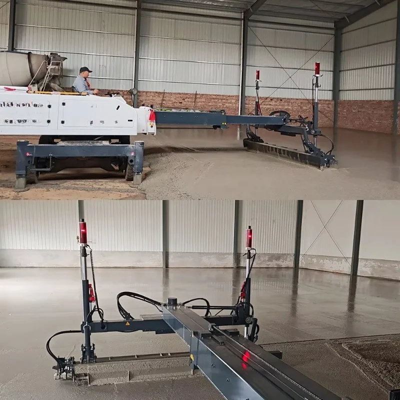 Customized Boom Type Automatic Concrete Laser Screed Machine Vibratory Laser Cement Leveling Machine for Warehouse/Parking