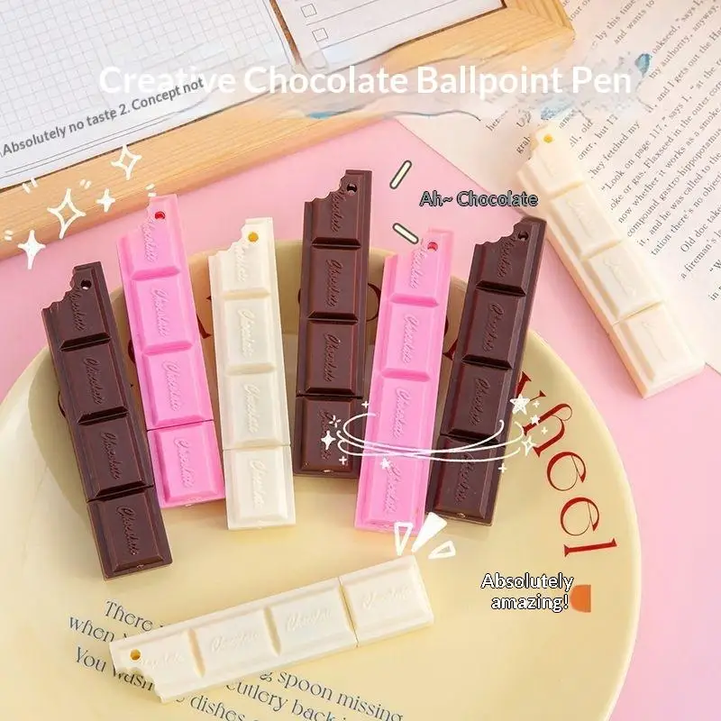 Chocolate Ballpoint Pen Cartoon Simulation Food Pen 0.5mm Creative Stationery Gift For Student Office School Writing Supplies