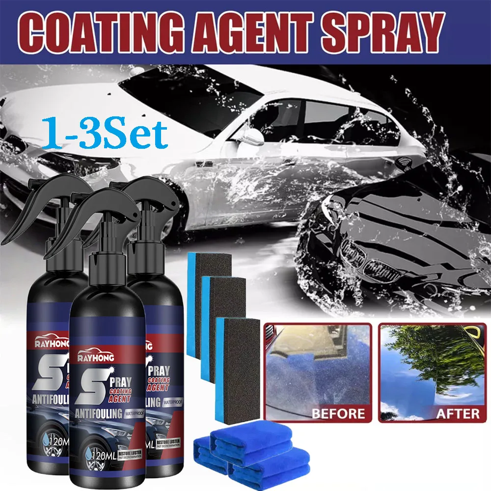 

1/2/3 шт., 120 мл, быстродействующий спрей для покрытия RAYHONG, автомобильное нанокерамическое покрытие, средство для автомобилей