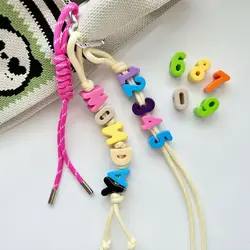 Custom Name Keyring 1-7 Letter Keychain Handmade Custom Name Key Rings for Family Members Creative Party Bag Charms