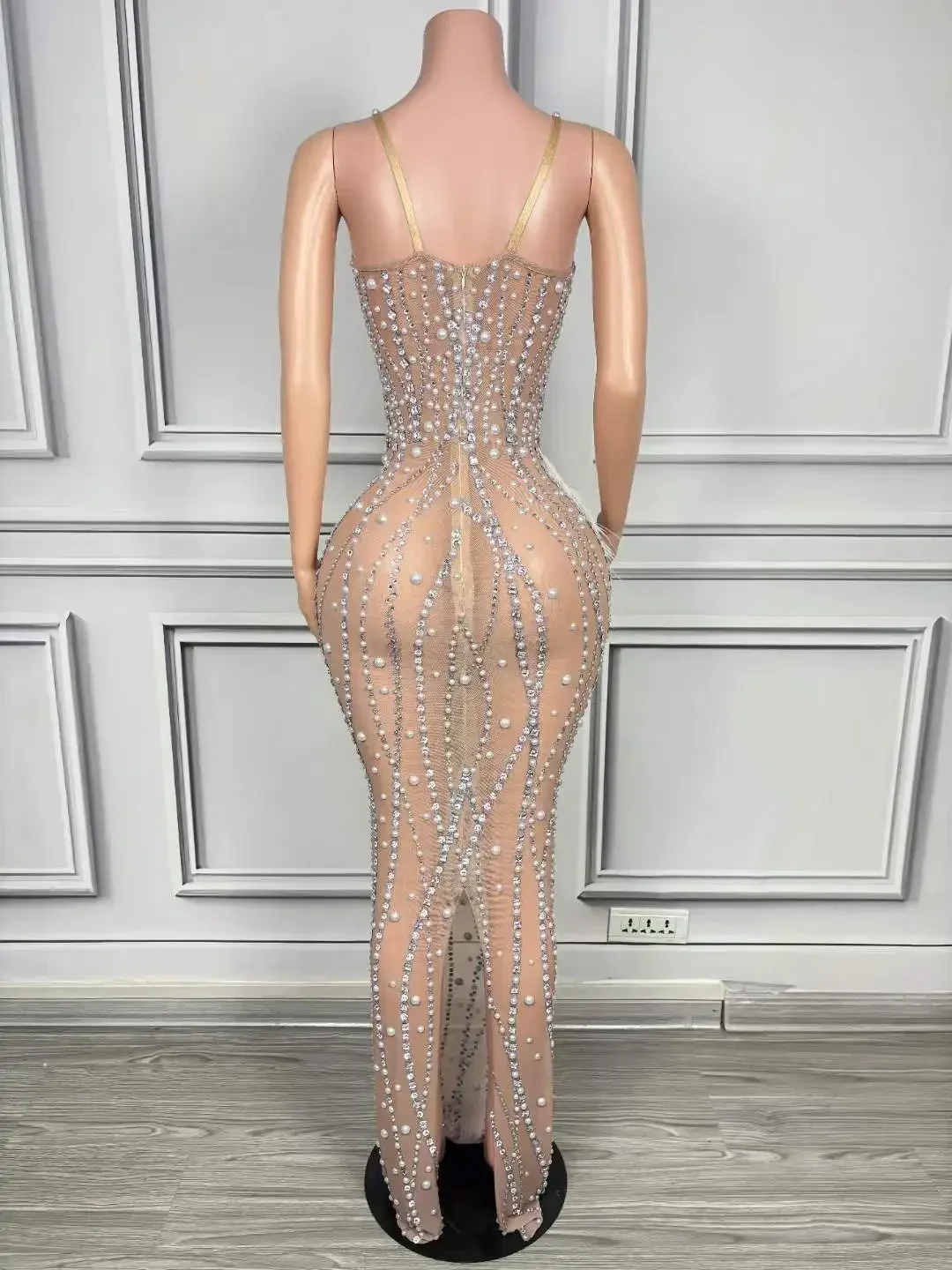 Fringe งานแต่งงาน Sparkly ชุดผู้หญิงเทพธิดาอาวุโสถ่ายภาพ Props Homecoming ฉลองลาสเวกัสแสดงลาก Queen ชุด