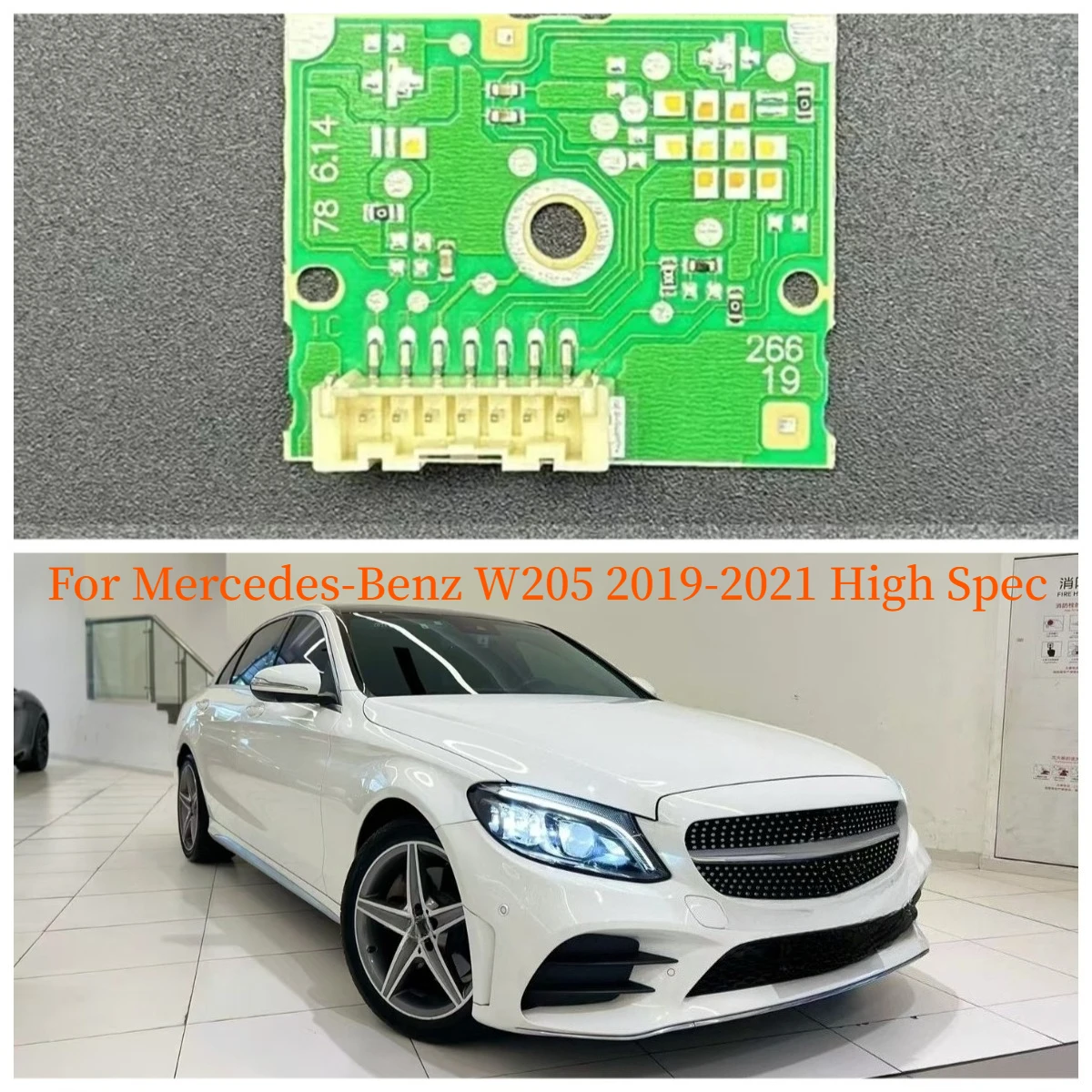 

Для Mercedes-Benz W205 2019-2021: высококачественная замена фар, аксессуар, белые светодиодные ДХО (ангельские глазки) для дневных ходовых огней