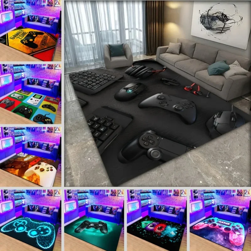 3D Game Console Controller Carpet for Living Room Children's Bedroom Crawling Mat Non-Slip E-sports Hall Decor Rug Home Doormat