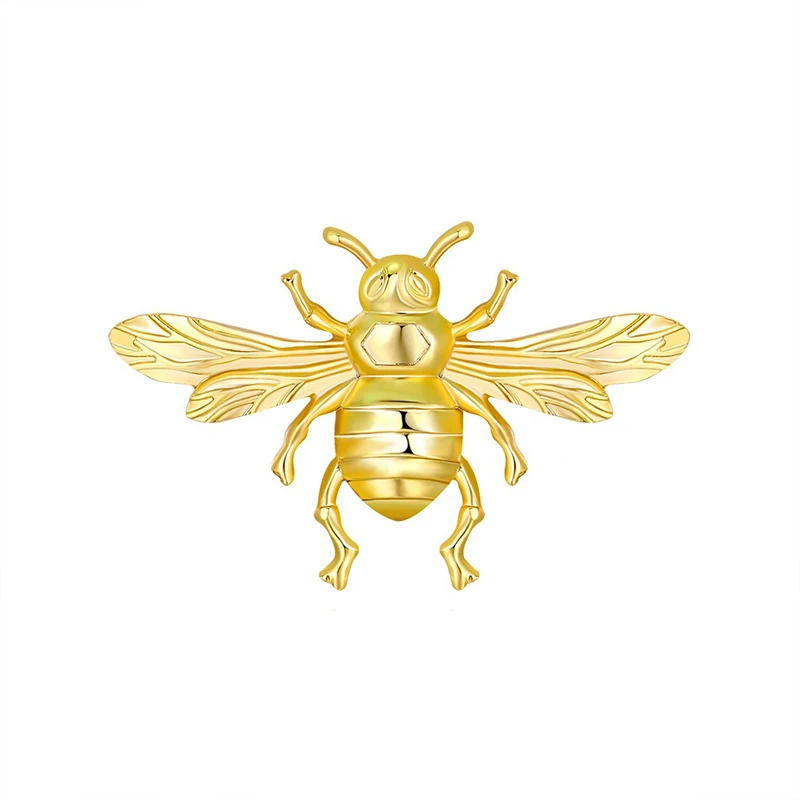 

Golden Little Bee Brooch Simple Fashionable Personalized Clothing Accessories Quality Gold Plated Insect Brooches for Women Gift